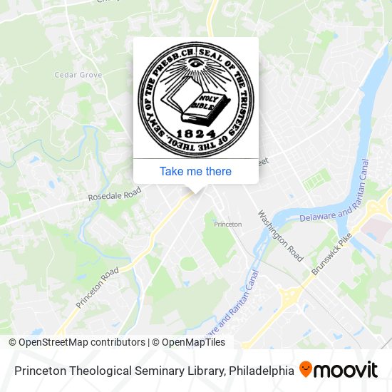 Princeton Theological Seminary Library map