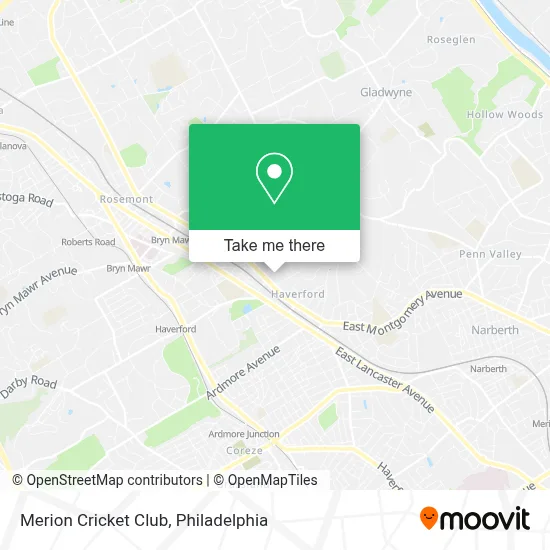 Merion Cricket Club map
