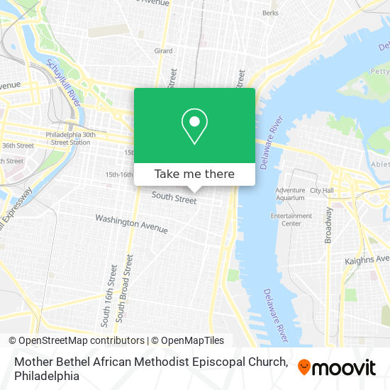 Mapa de Mother Bethel African Methodist Episcopal Church