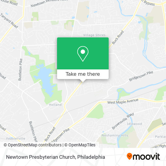 Newtown Presbyterian Church map