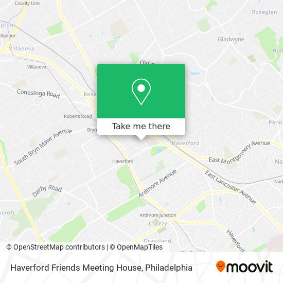 Mapa de Haverford Friends Meeting House