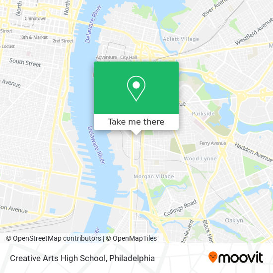 Mapa de Creative Arts High School