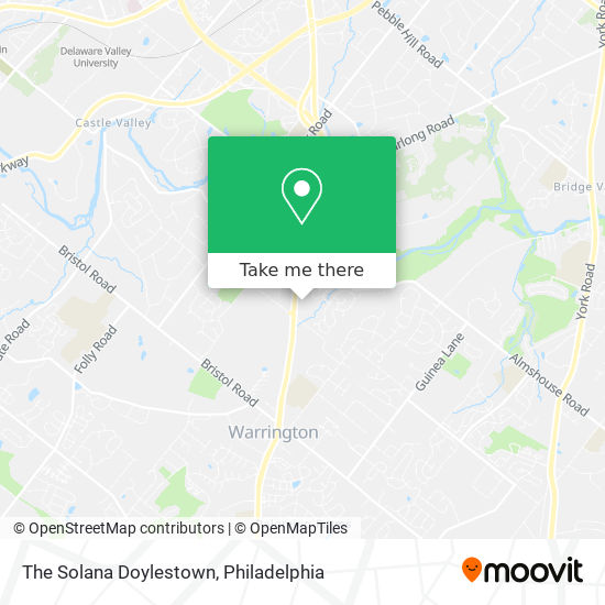 The Solana Doylestown map