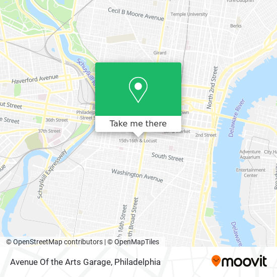 Avenue Of the Arts Garage map