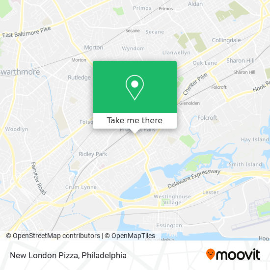 Mapa de New London Pizza