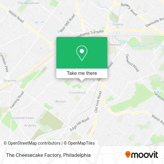 The Cheesecake Factory map