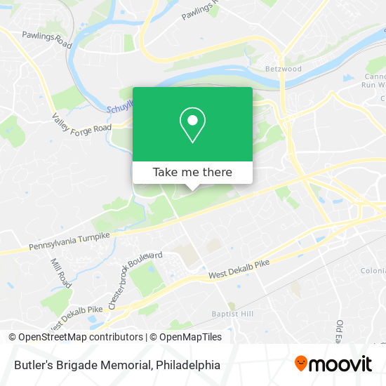 Butler's Brigade Memorial map