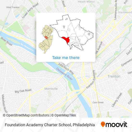 Mapa de Foundation Academy Charter School