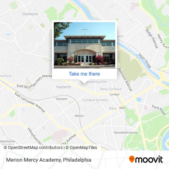 Merion Mercy Academy map