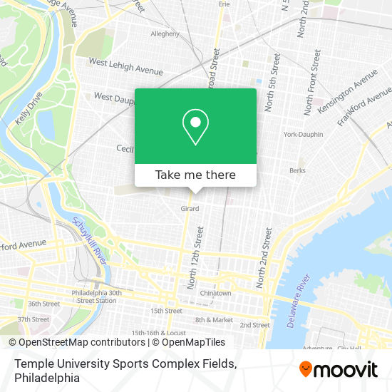 Temple University Sports Complex Fields map