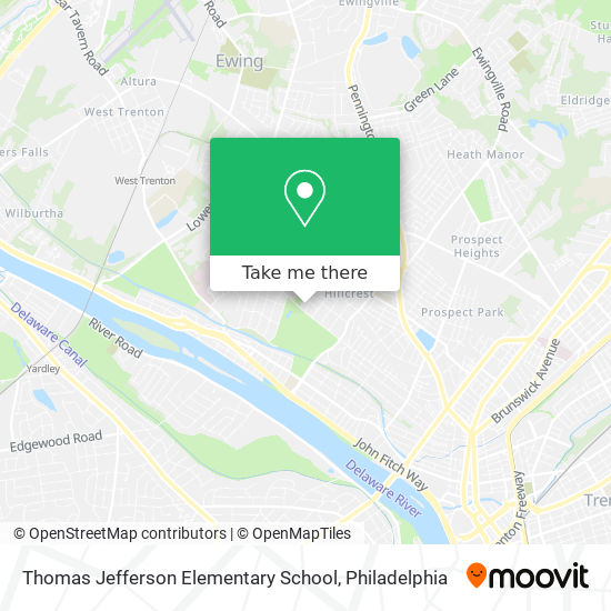 Thomas Jefferson Elementary School map