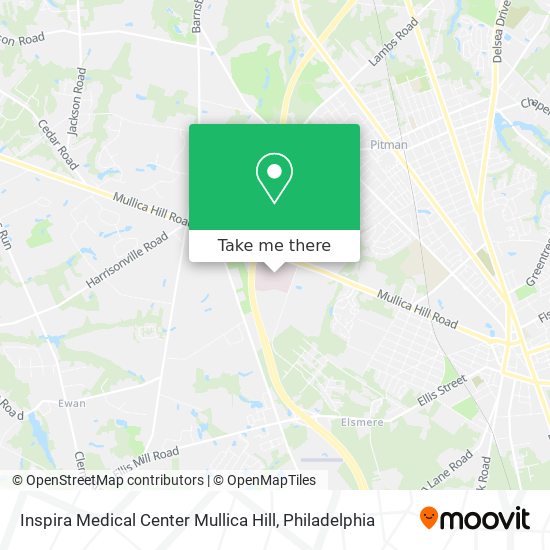 Inspira Medical Center Mullica Hill map