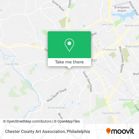 Chester County Art Association map