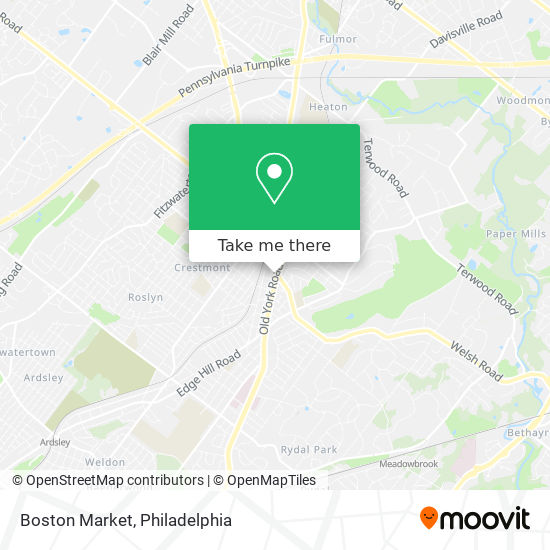 Mapa de Boston Market