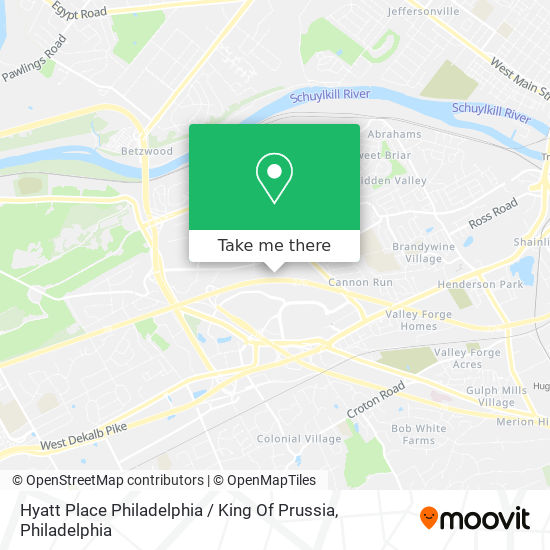 Hyatt Place Philadelphia / King Of Prussia map