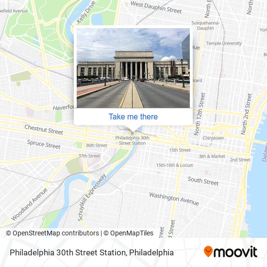 Philadelphia 30th Street Station map