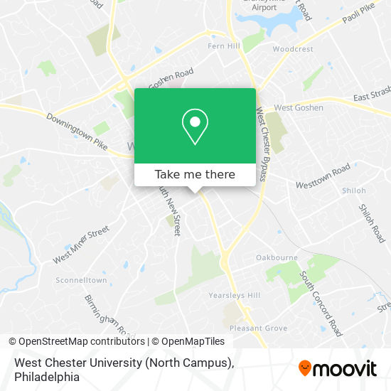 Mapa de West Chester University (North Campus)