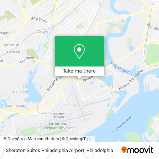 Mapa de Sheraton Suites Philadelphia Airport