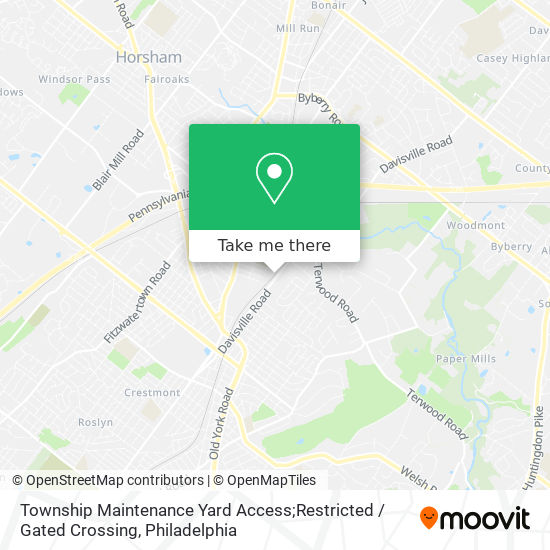 Mapa de Township Maintenance Yard Access;Restricted / Gated Crossing