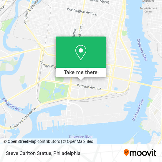 Mapa de Steve Carlton Statue