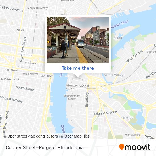 Cooper Street–Rutgers map