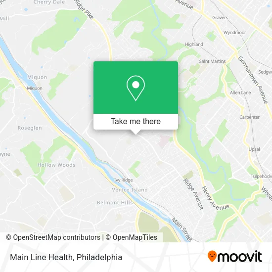 Main Line Health map