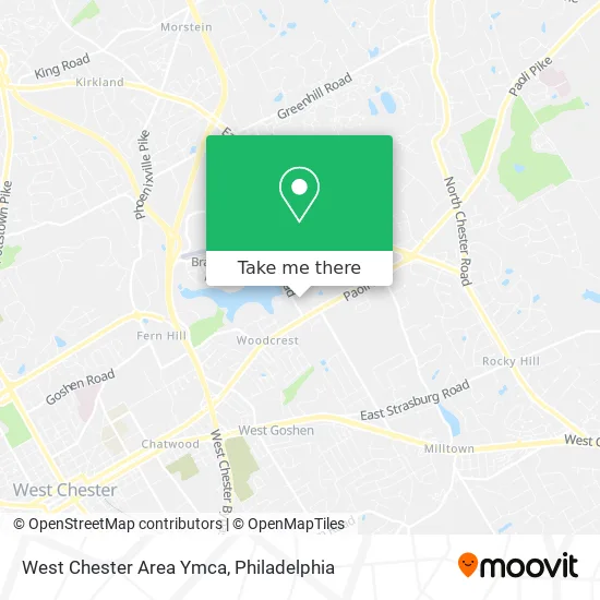 West Chester Area Ymca map