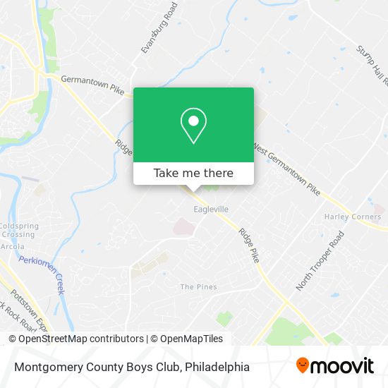 Mapa de Montgomery County Boys Club