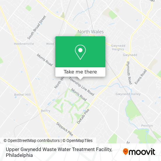 Mapa de Upper Gwynedd Waste Water Treatment Facility