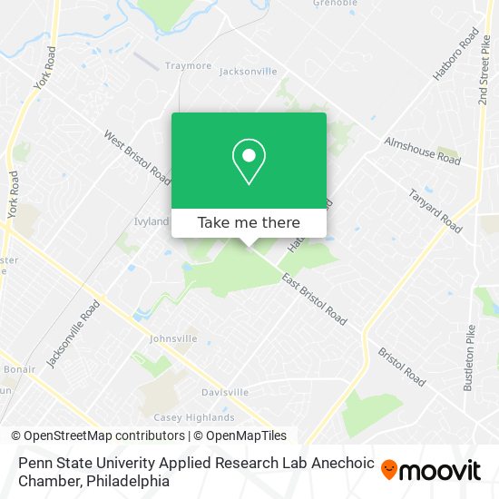 Mapa de Penn State Univerity Applied Research Lab Anechoic Chamber