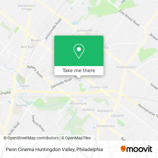 Penn Cinema Huntingdon Valley map