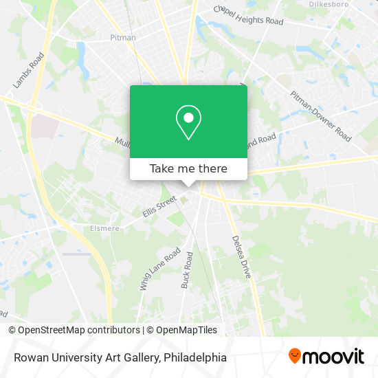 Rowan University Art Gallery map