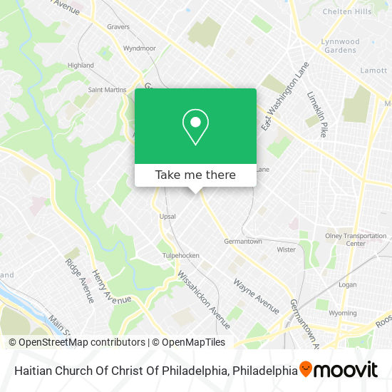 Haitian Church Of Christ Of Philadelphia map