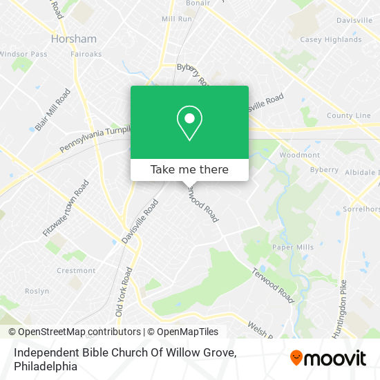 Independent Bible Church Of Willow Grove map