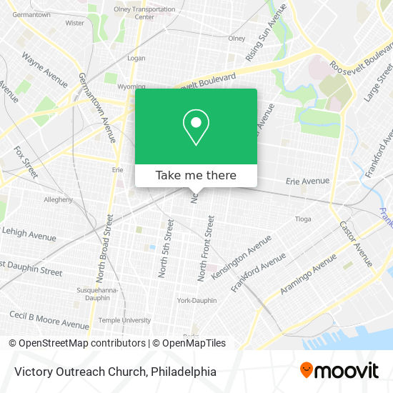 Victory Outreach Church map