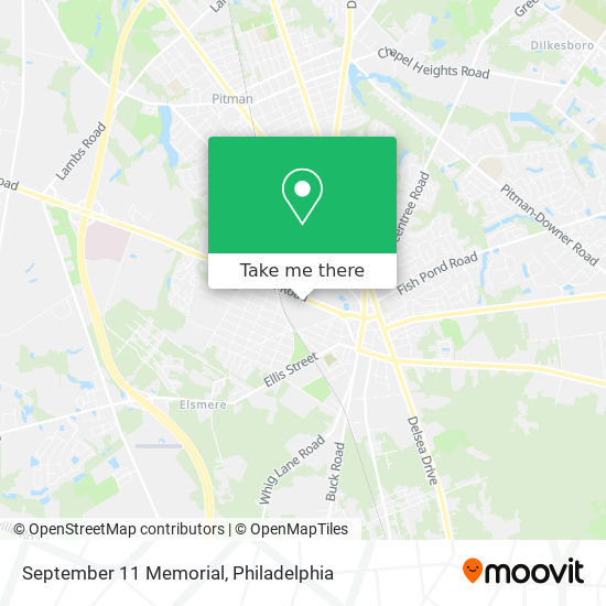 September 11 Memorial map