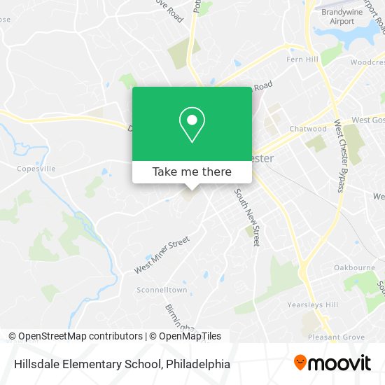 Hillsdale Elementary School map