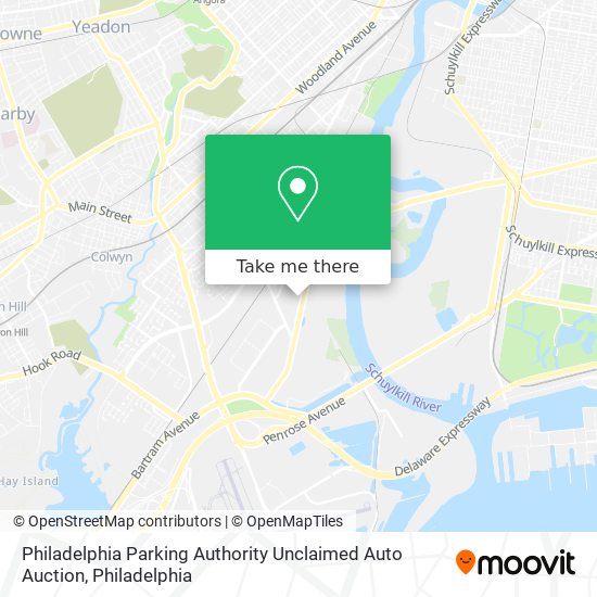 Mapa de Philadelphia Parking Authority Unclaimed Auto Auction