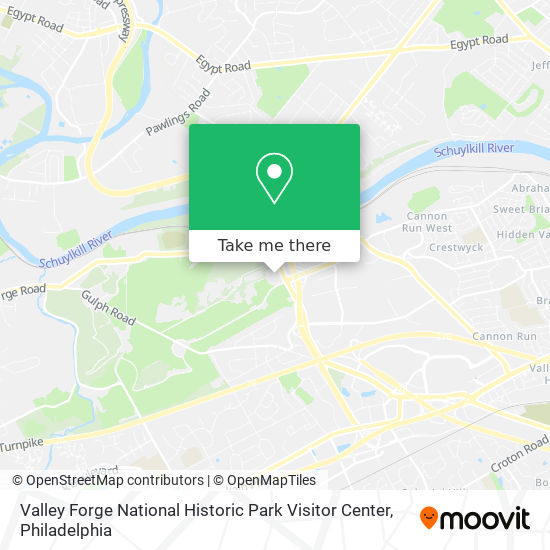 Valley Forge National Historic Park Visitor Center map