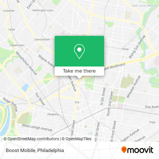 Mapa de Boost Mobile