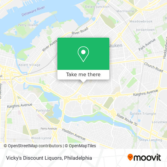 Vicky's Discount Liquors map