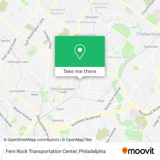 Fern Rock Transportation Center map