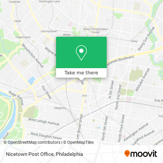 Mapa de Nicetown Post Office