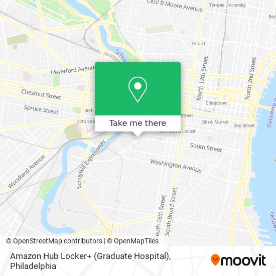 Mapa de Amazon Hub Locker+ (Graduate Hospital)