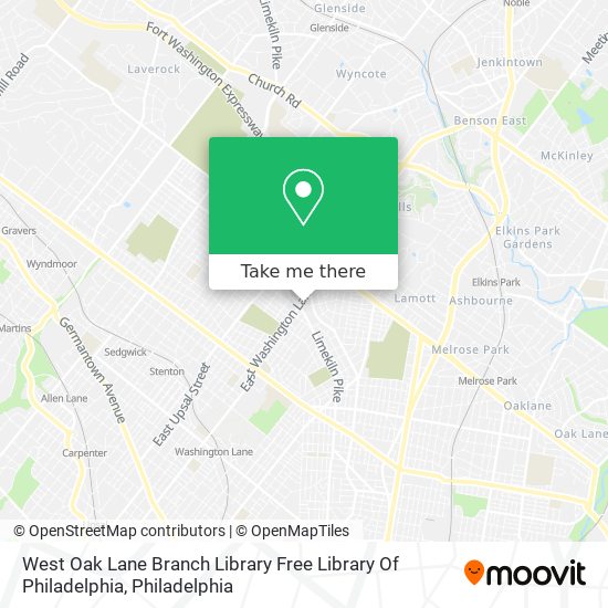 West Oak Lane Branch Library Free Library Of Philadelphia map