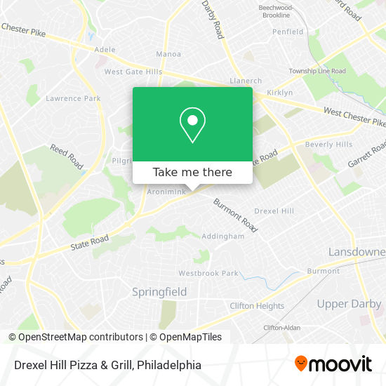 Drexel Hill Pizza & Grill map
