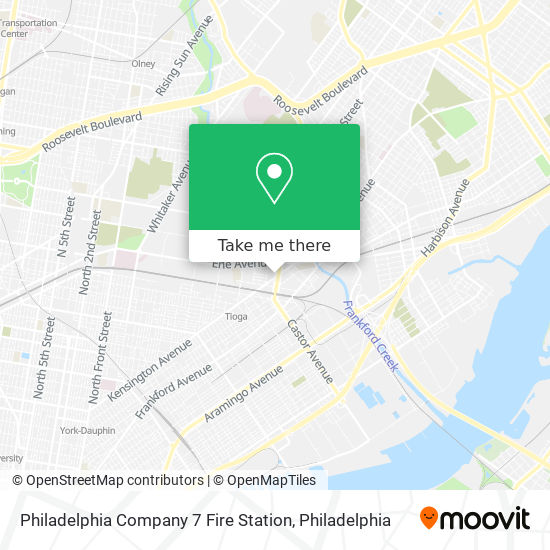 Mapa de Philadelphia Company 7 Fire Station