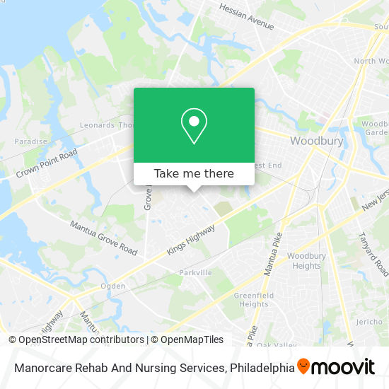 Manorcare Rehab And Nursing Services map