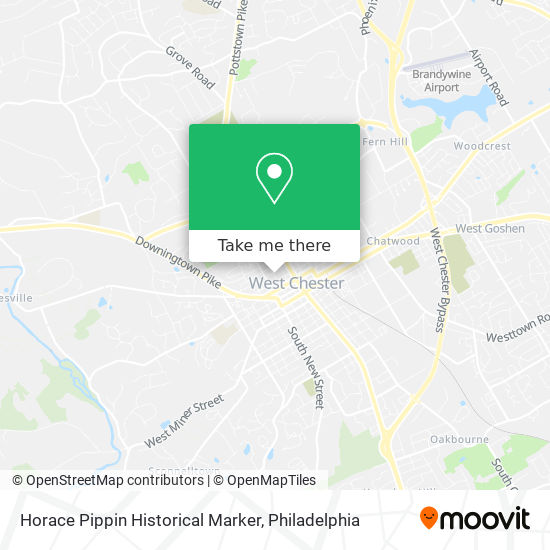 Horace Pippin Historical Marker map