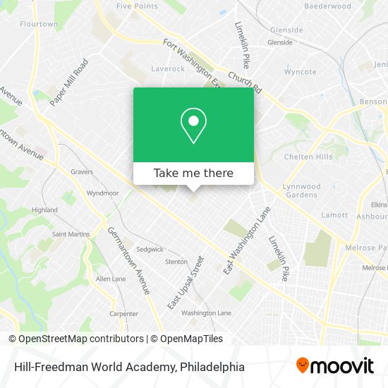 Hill-Freedman World Academy map